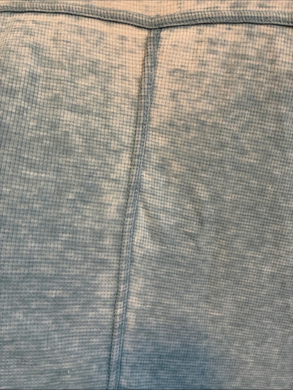 Jane and Delancey Distressed Pale Blue Henley-Style Tunic Top, size XL - Picture 7 of 13